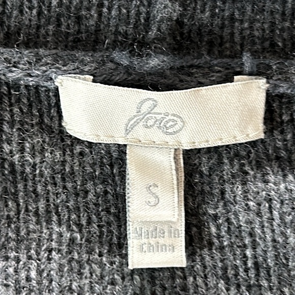Joie Grey Cashmere/Wool Clementine Cardigan Sweater w Dolman Long Sleeves - Picture 3 of 15